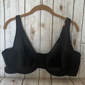 Cacique Unlined Full Coverage Black Intimate Bra Size 44DD